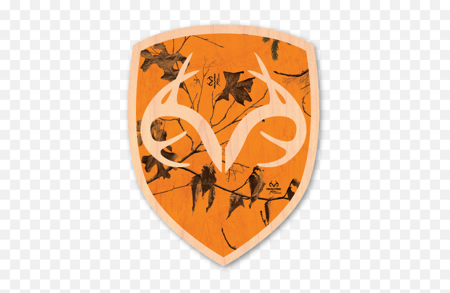 Orange Realtree Camo Shield - Realtree Emoji,Realtree Logo