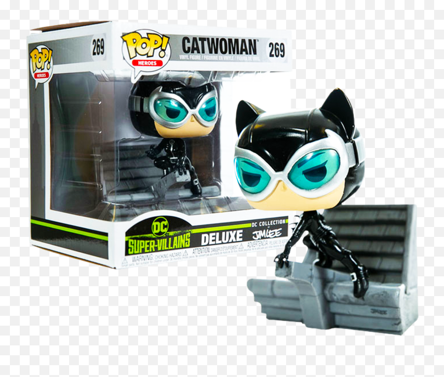 Catwoman Jim Lee Dc Super - Villains Collection Funko Pop Heroes Deluxe 269 Gamestop Exclusive Emoji,Catwoman Png