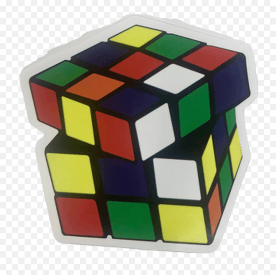 Rubiks Cube Die Cut Sticker Emoji,Rubik Cube Logo