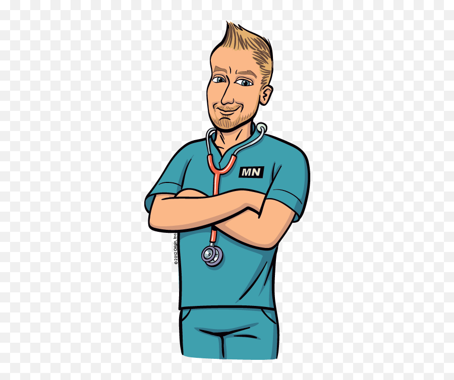 Nurses Cartoon Nurse - Cartoon Male Nurse Clipart Emoji,Nurse Clipart