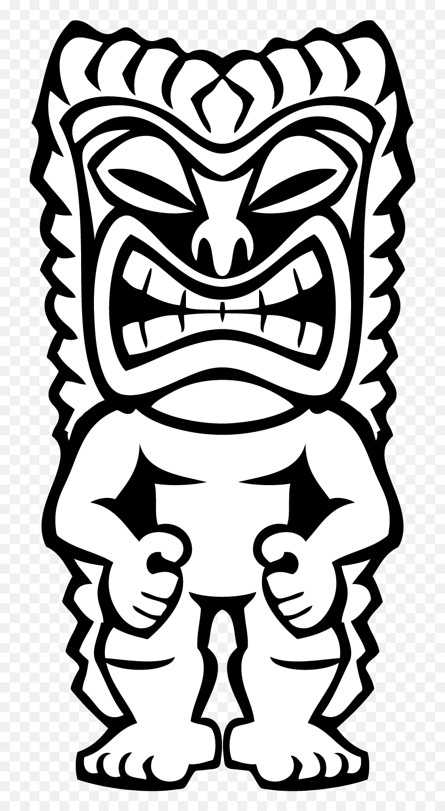 Tiki Clip Art - Clipartioncom Totem Pole Stencils Emoji,Hawaiian Clipart