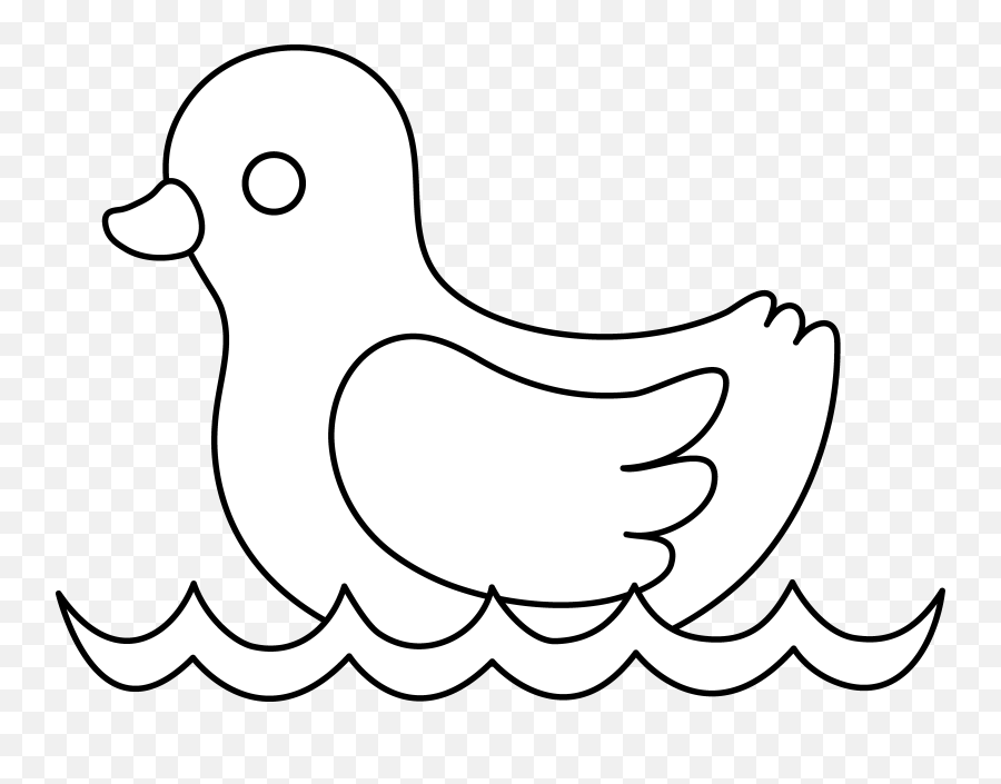 Duck Clipart Transparent Black And - Duck Drawing Line Art Emoji,Duck Clipart Black And White