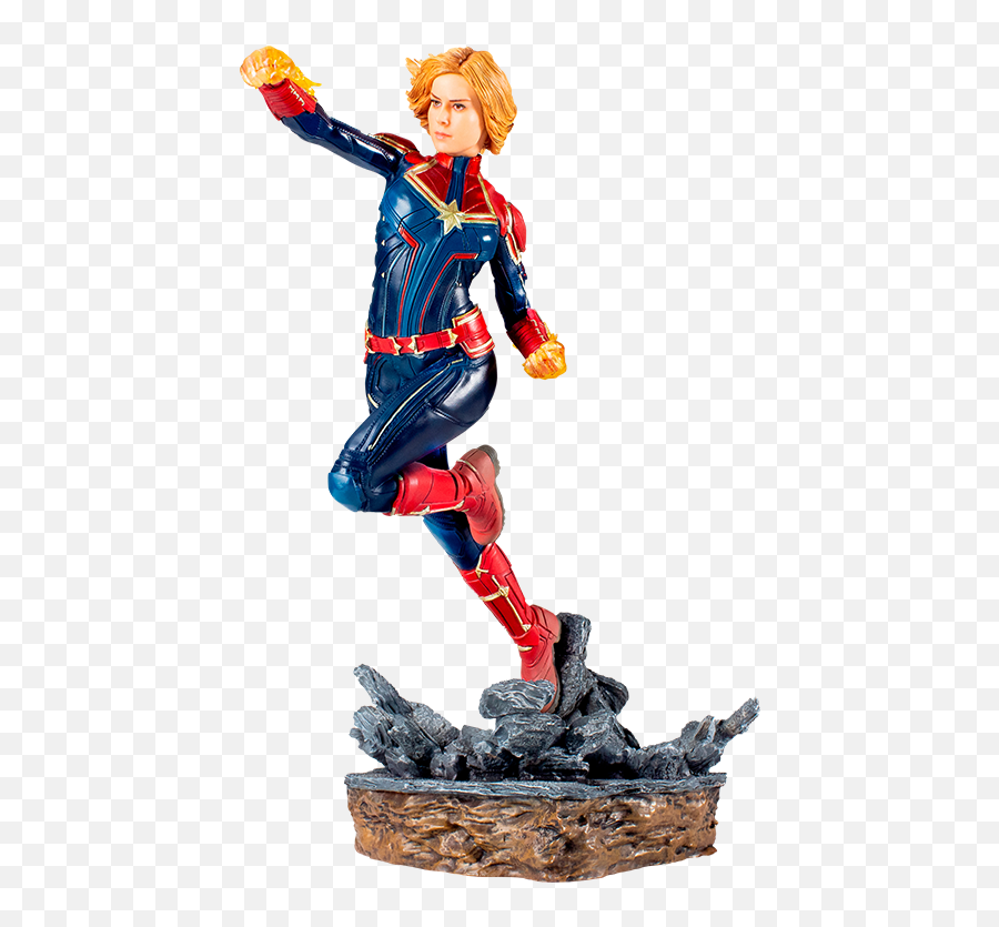Download Iron Studios Captain Marvel Statue - Iron Studios Capitã Marvel Iron Studios Emoji,Captain Marvel Png