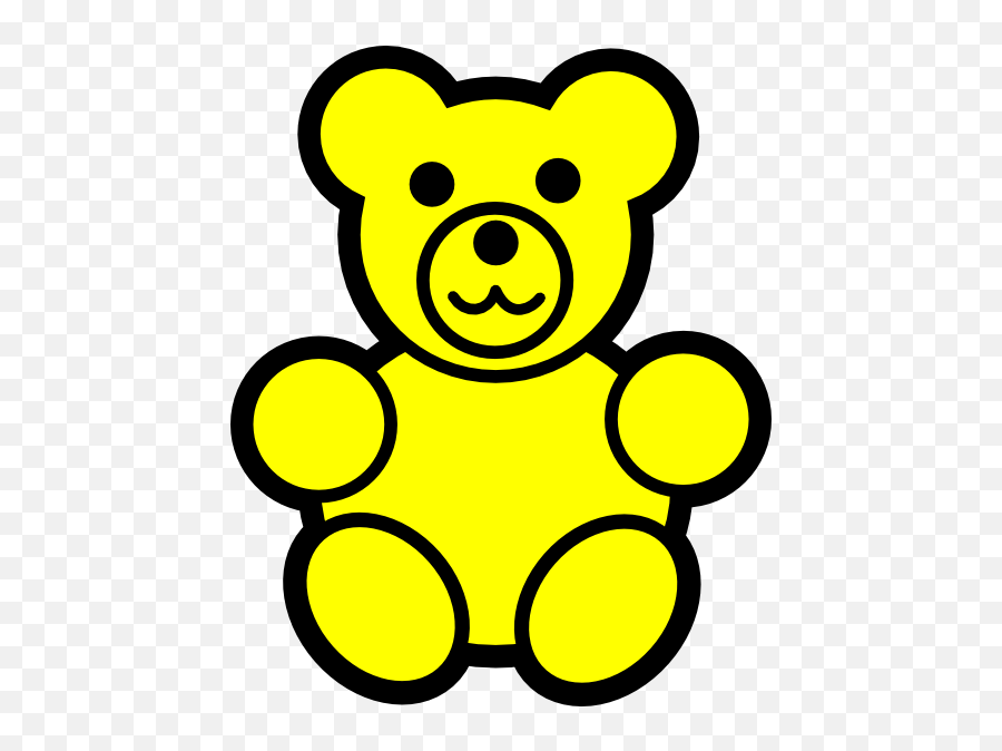 Teddy Bear Clipart Gummy Bear - Teddy Bear Clipart Black And White Emoji,Gummy Bear Clipart