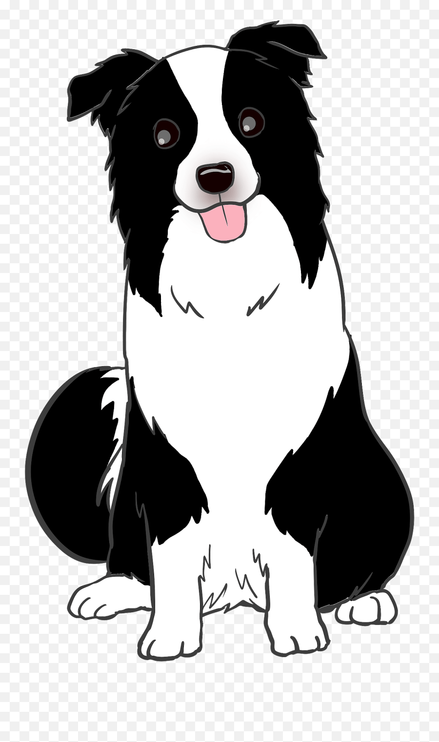 Border Collie Dog Animal Clipart - Border Collie Dog Clipart Emoji,Animal Clipart