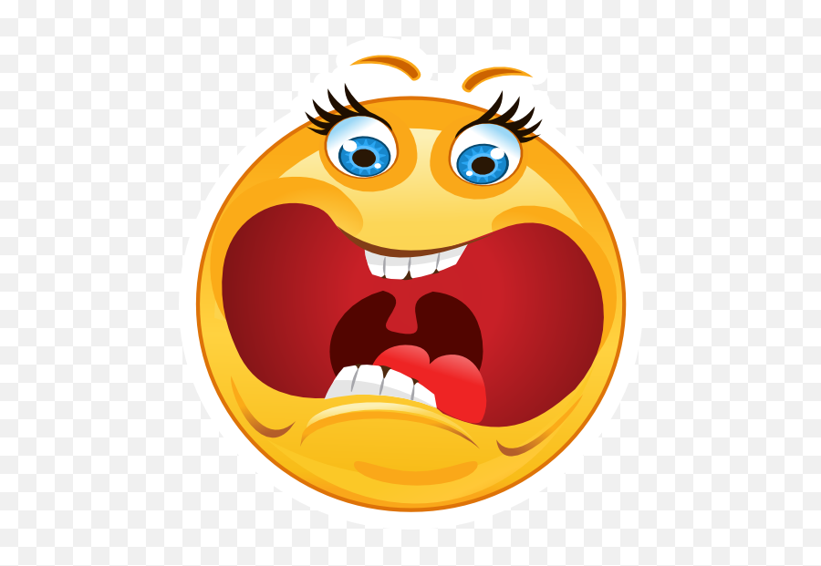 Crazy Scared Screaming Emoji Sticker - Scared Emoji,Mad Emoji Png