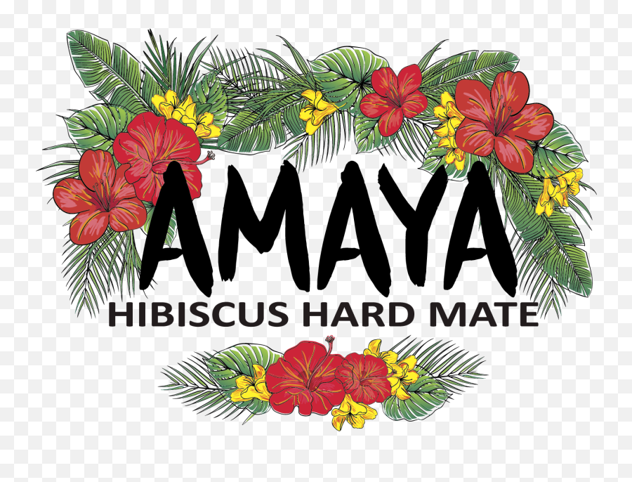 Amaya Hibiscus Hard Mate Highlander Beer - Floral Emoji,Hibiscus Transparent