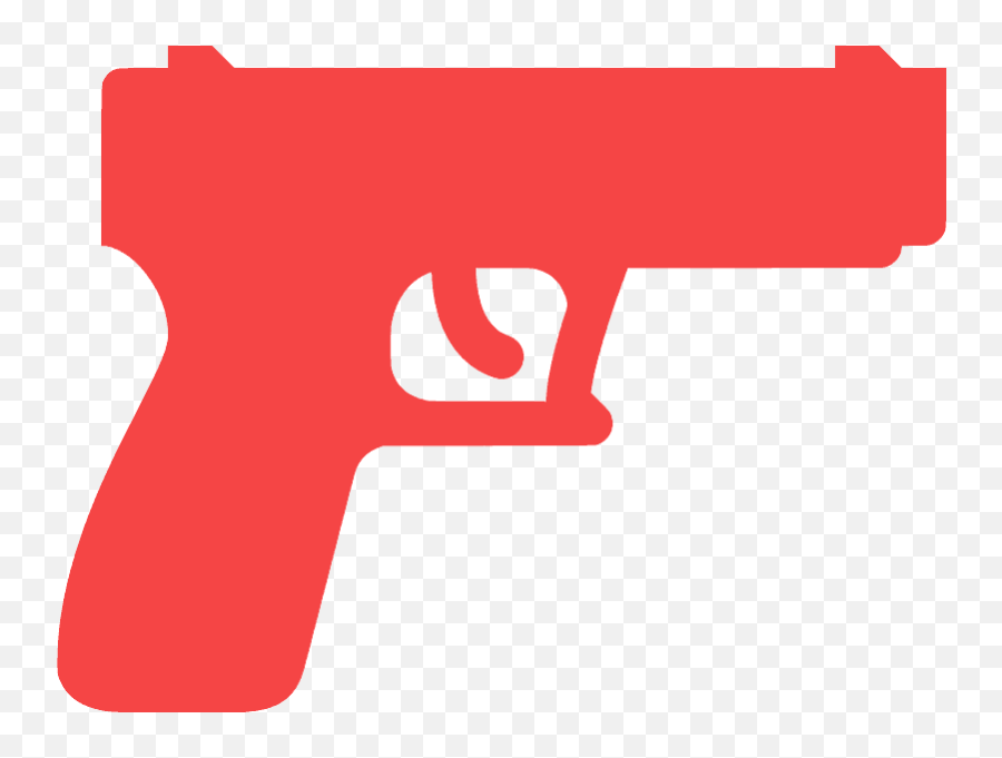 Pistol Silhouette - Solid Emoji,Gun Silhouette Png