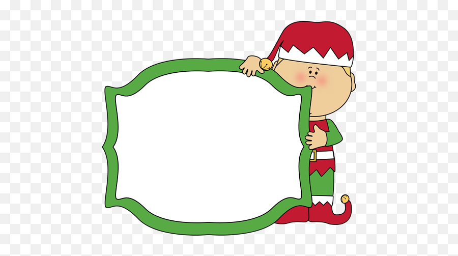 Elf Christmas Border Clipart - Clip Art Library Christmas Sign Clipart Free Emoji,Elf Clipart