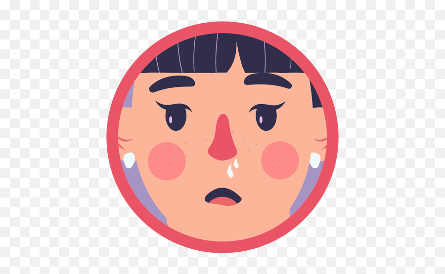 Covid 19 Symptom Girl Runny Nose - Secrecion Nasal Png Emoji,Nose Transparent