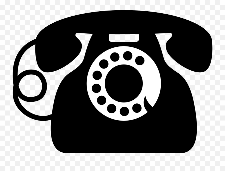 Rotary Dial Telephone - Black And White Clipart Free Rotary Phone Clipart Emoji,Telephone Clipart