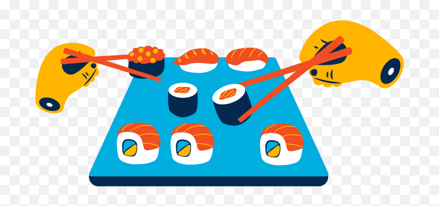 Sushi Set Clipart Illustrations U0026 Images In Png And Svg Emoji,Sushi Clipart Black And White