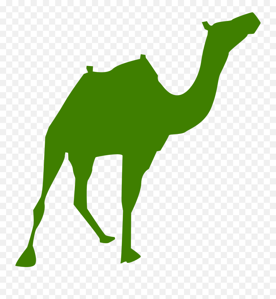 Walking Camel Silhouette Clip Art At Clkercom - Vector Clip Camel Green Clipart Emoji,Camel Clipart