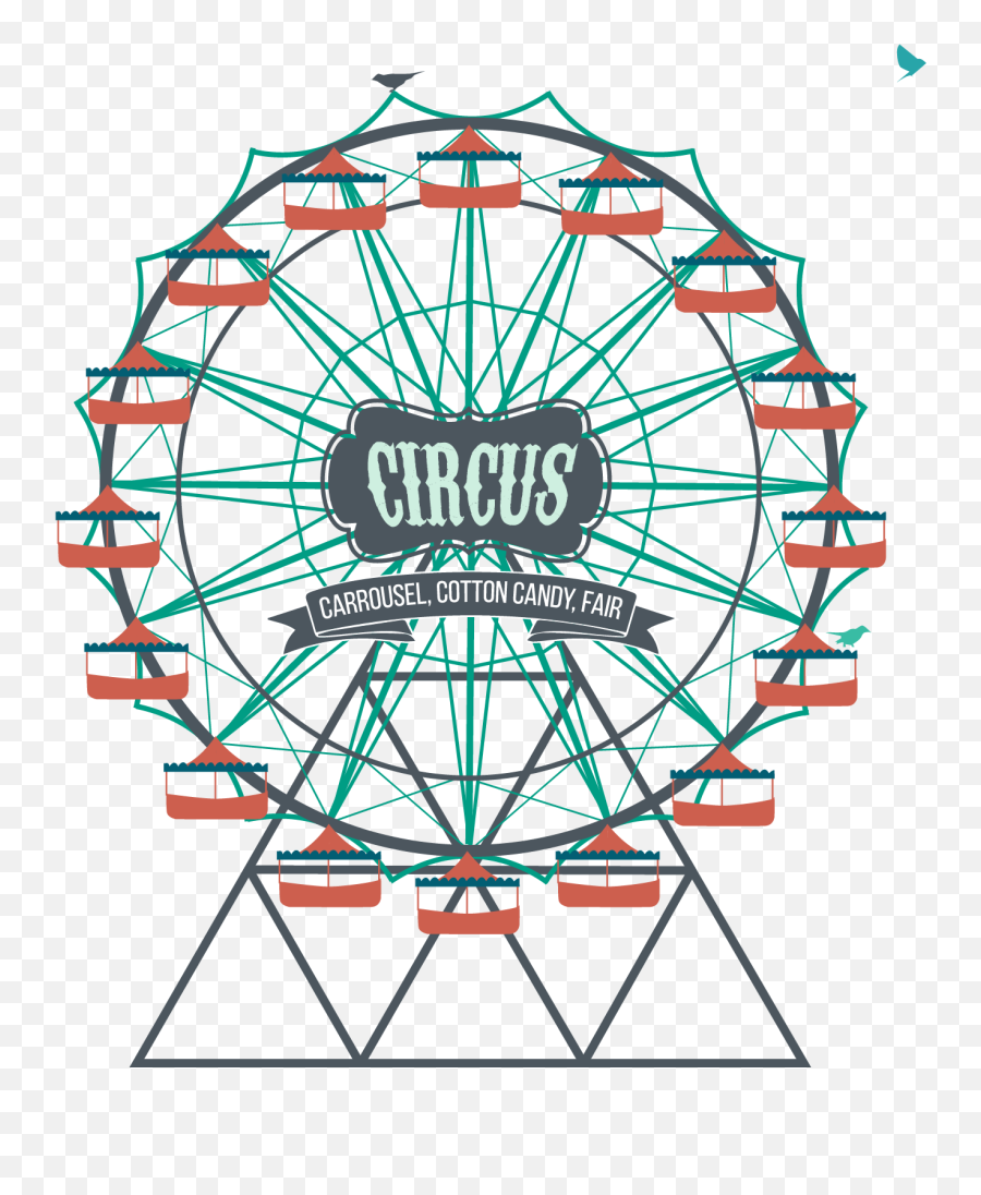 Ferris Wheel Amusement Park Clip Art - Great Wheel Seattle Dot Emoji,Ferris Wheel Clipart
