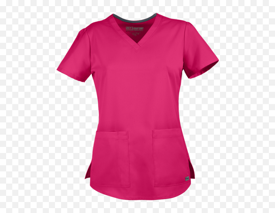 Xs Greyu0027s Anatomy Medical Scrub Top 71166 Raspberry Tart - V Neck Shirt Emoji,Grey's Anatomy Logo