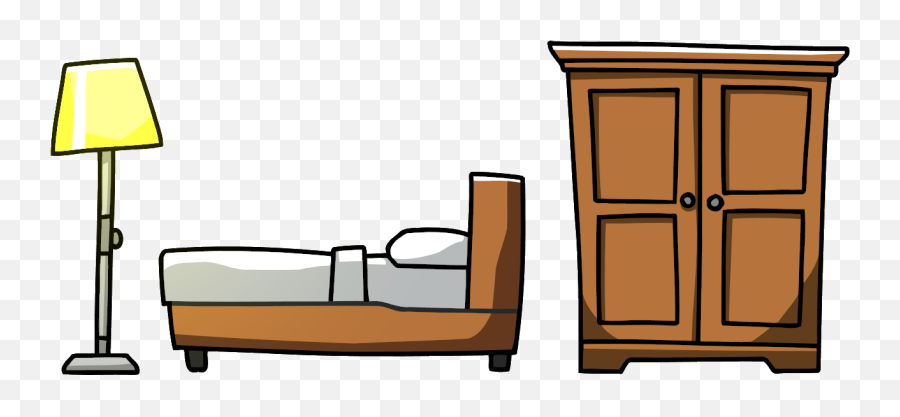 Bed Clipart Png - Furniture Bedroom Clipart Png Scribblenauts Furniture Emoji,Bed Clipart
