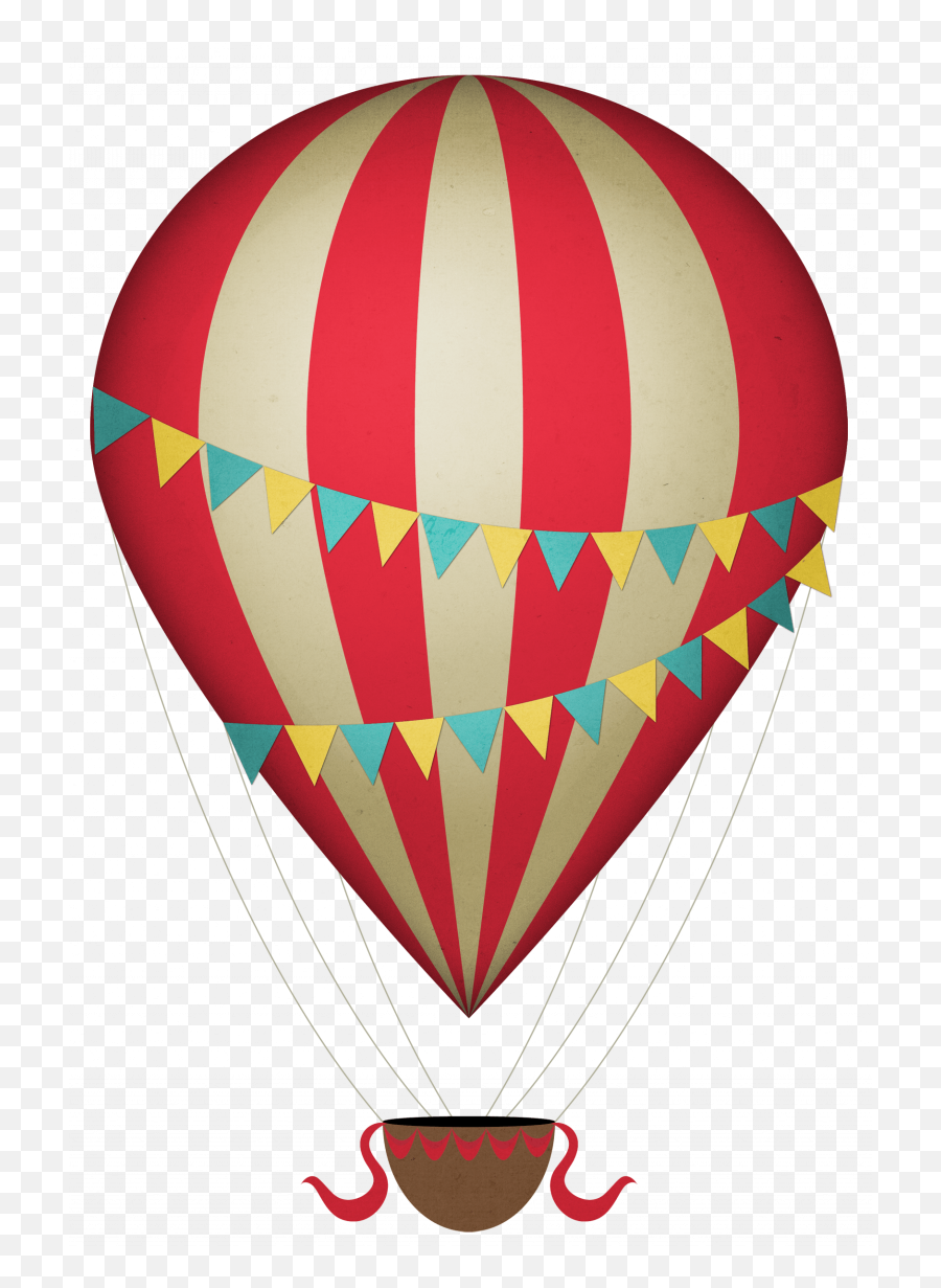 Vintage Clipart Hot Air Balloon - Clip Art Hot Air Balloon Png Emoji,Vintage Clipart