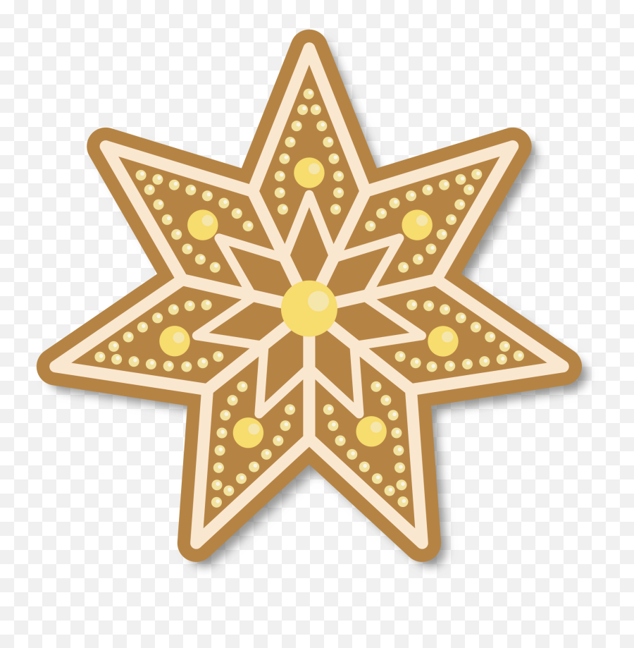 Gingerbread Star Png Png All - Clip Art Emoji,Star Png