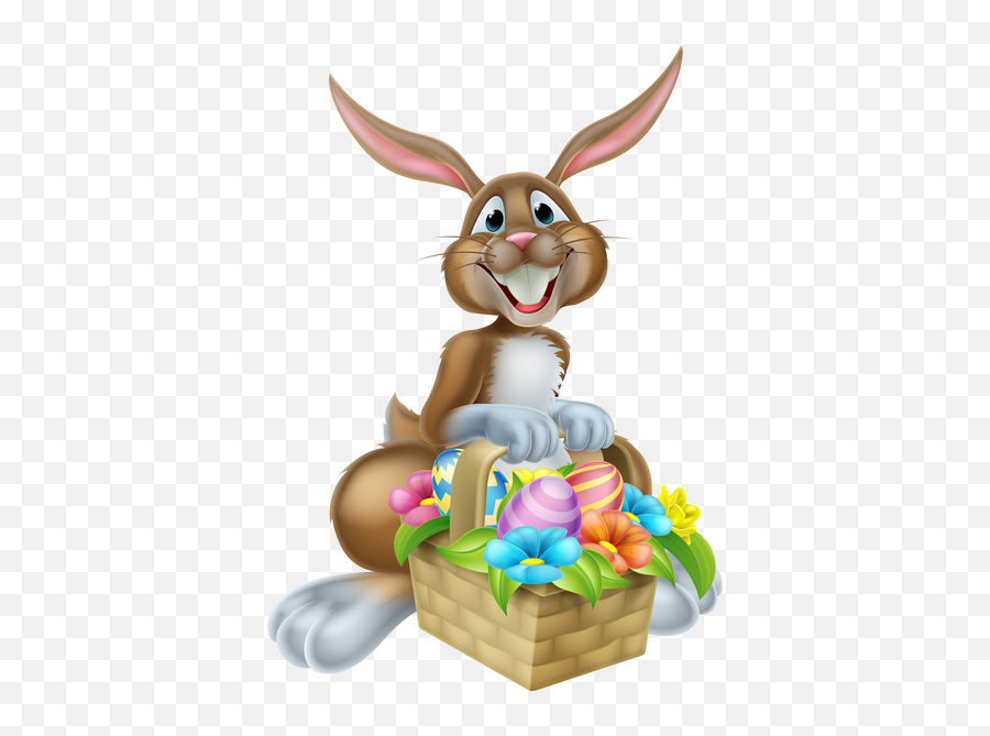 Free Easter Bunny Png Transparent - Easter Bunny Decorates Eggs Emoji,Easter Bunny Png