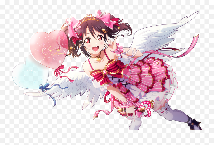 Ur Yazawa Nico Thank You Smiley Angel Cards List - Cosplay De Love Live Angel Emoji,Thank You Transparent