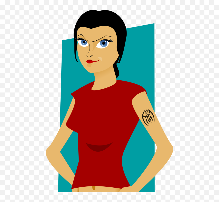Hairstyleartblack Hair Png Clipart - Royalty Free Svg Png Clipart Woman With Tattoo Emoji,Anger Clipart
