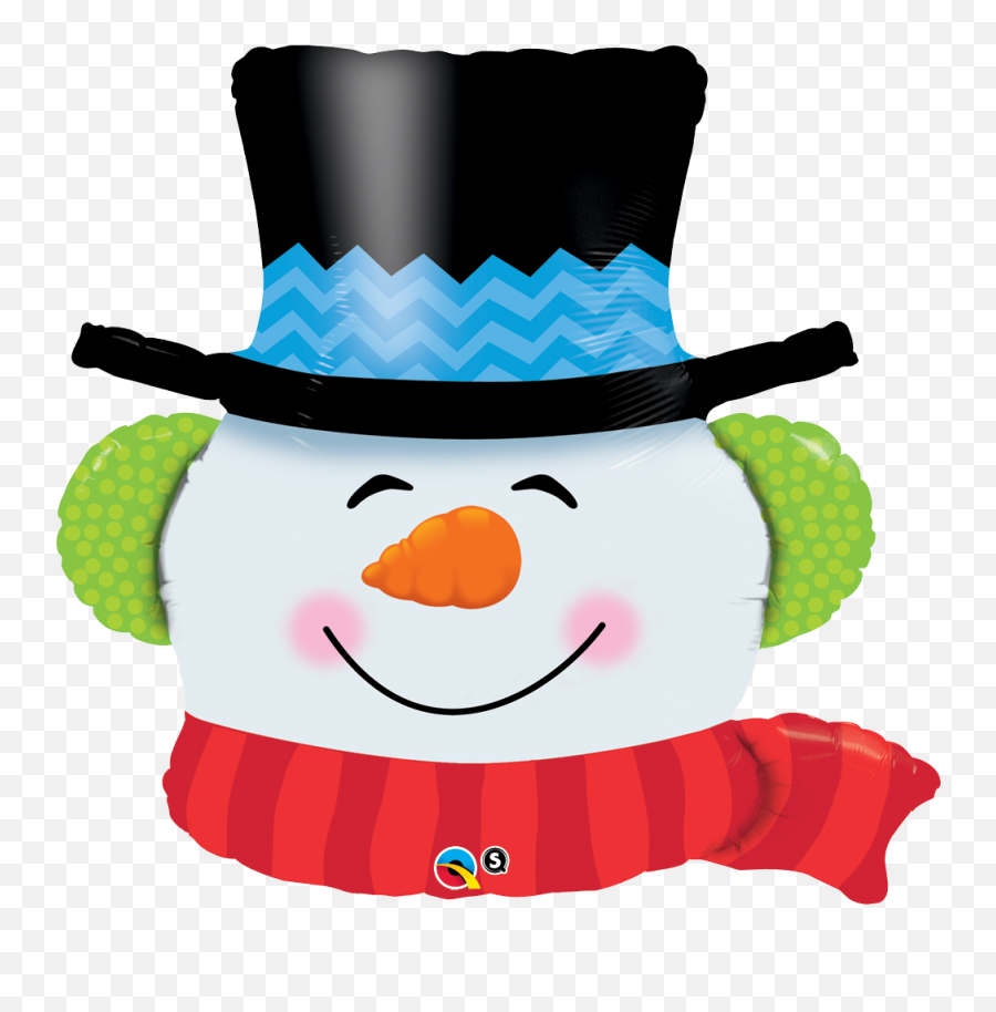 Globo Muñeco Nieve Clipart Png Download - Snowman Head Simple Snowman Head Clipart Emoji,Snowman Face Clipart