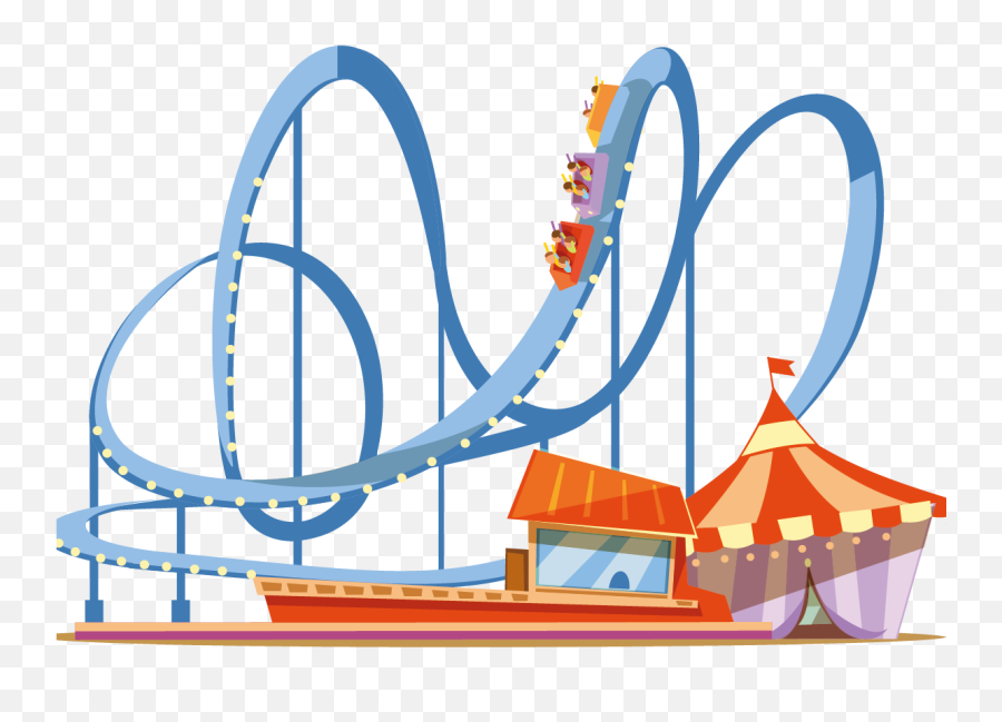 Download Orlando Coaster Island - Amusement Park Rollercoaster Clipart Emoji,Park Clipart
