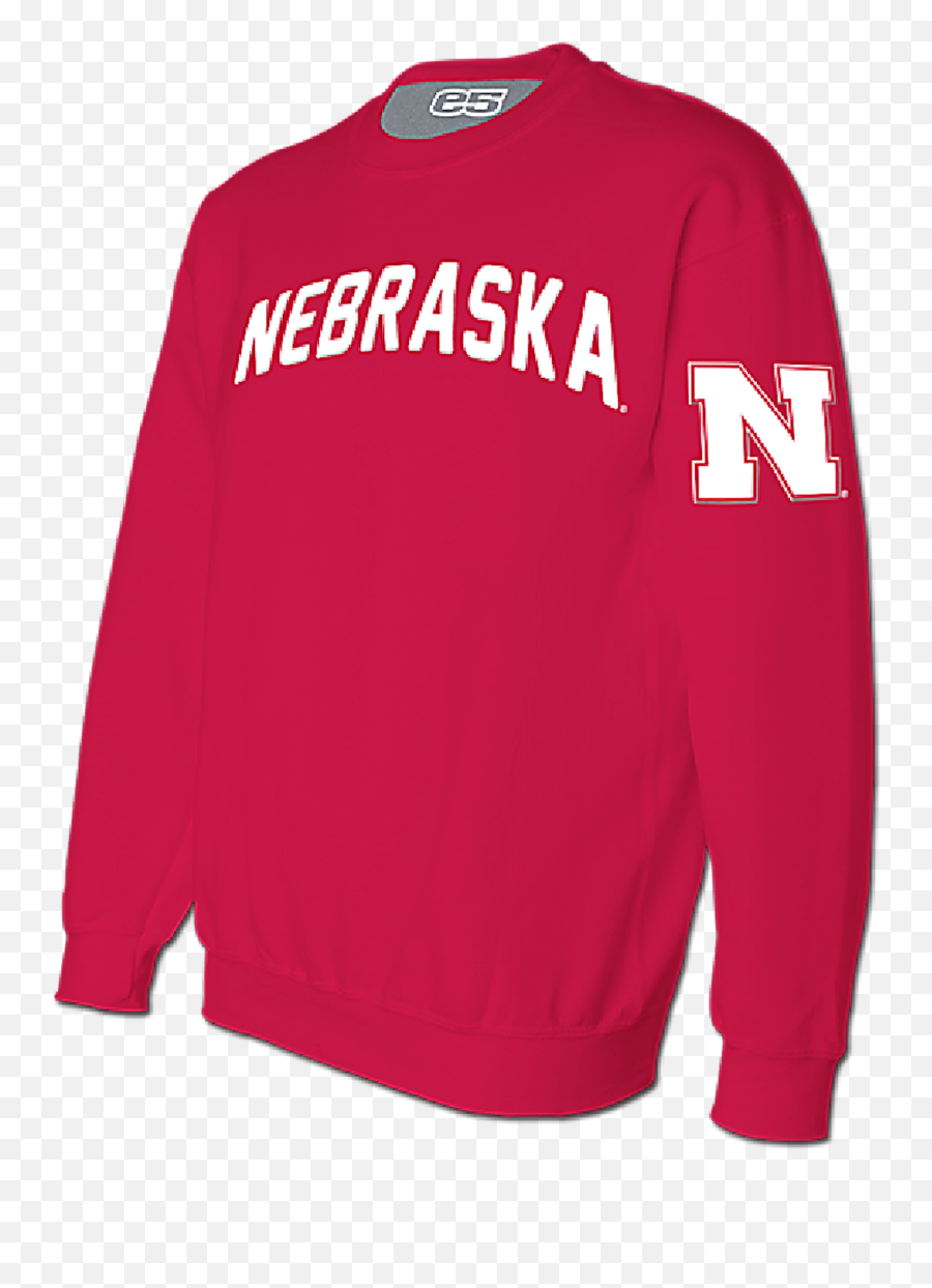 Nebraska Cornhuskers Mens Red Embroidered Crew Sweatshirt Ebay - Long Sleeve Emoji,Nebraska Cornhuskers Logo