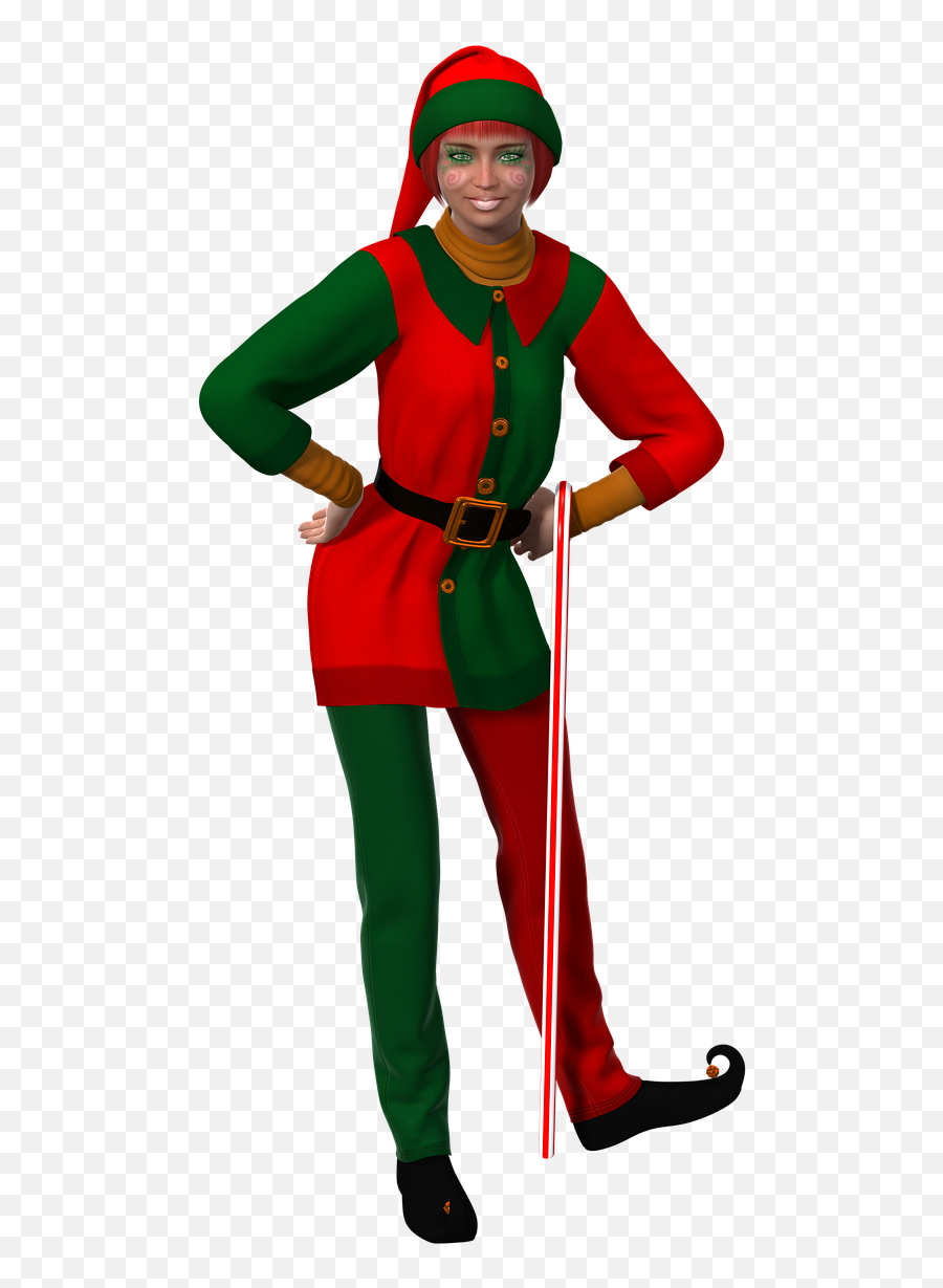 Woman Christmas Christmas Elf Png - Christmas Day Emoji,Elf Png
