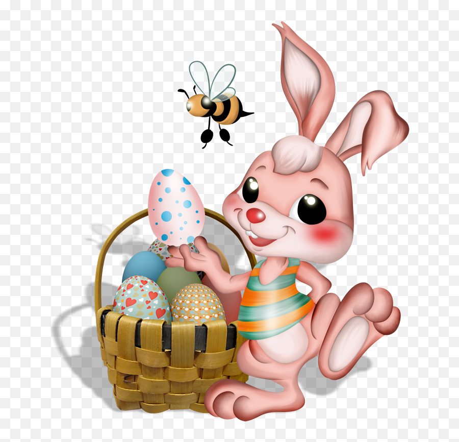 Download Egg Easter Bunny Bee Png Download Free Clipart Png - Honey Bee Easter Bee Emoji,Bee Png