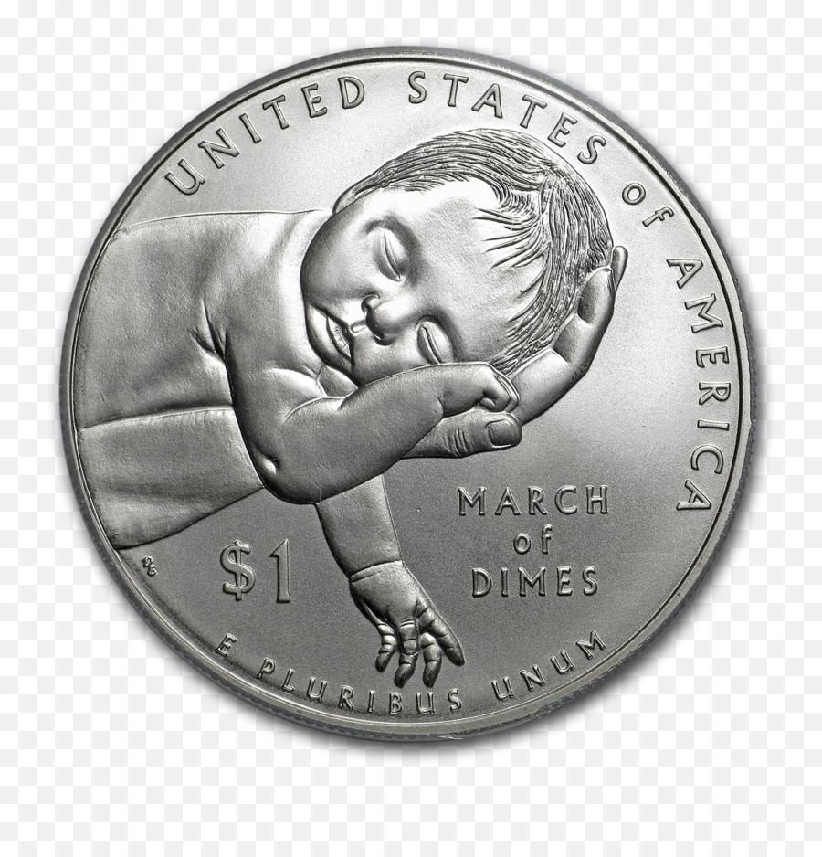2015 P U S March Of Dimes 1 Silver Commem Ms 70 Pcgs - Dime Quarter Emoji,Dime Png