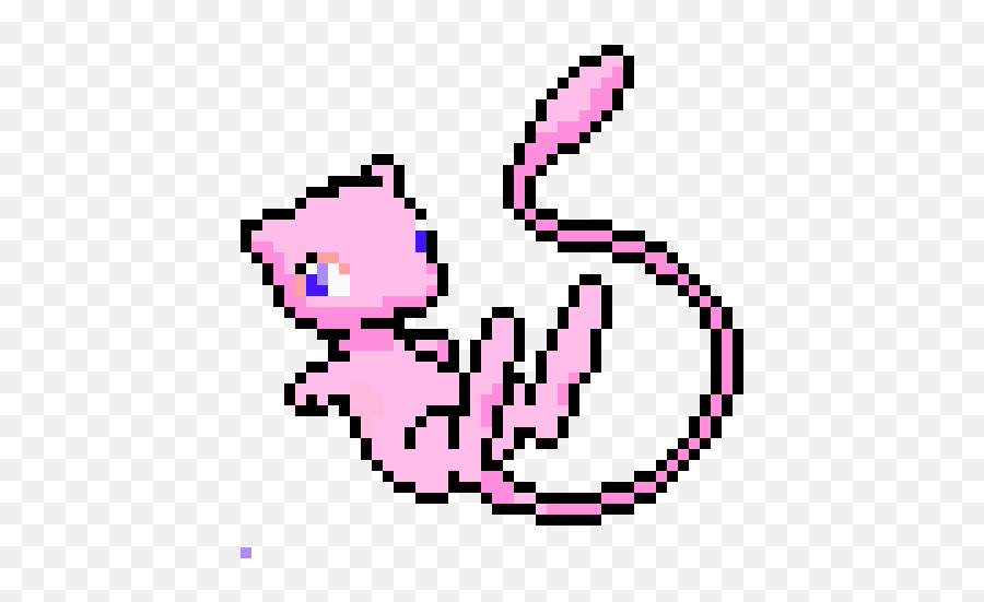 Mew Sprite Pixel Art Maker - Pixel Art Pokemon Mew Emoji,Mew Transparent