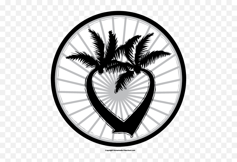 Palm Tree Bw Clipart - Clipart Suggest Emoji,Palm Trees Clipart Black And White