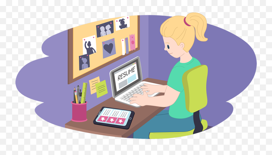 Working Clipart Writing Working Writing Transparent Free - Making A Resume Cartoon Emoji,Writing Clipart