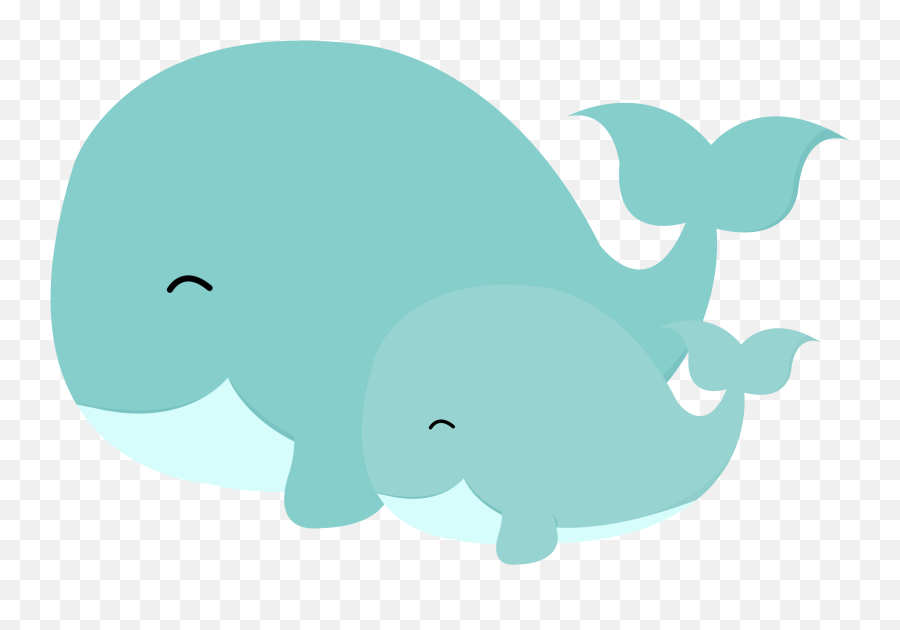 Mammal Clipart Baby Clipart - Mom And Baby Whale Clipart Estsy Baby Whale Clipart Emoji,Baby Clipart