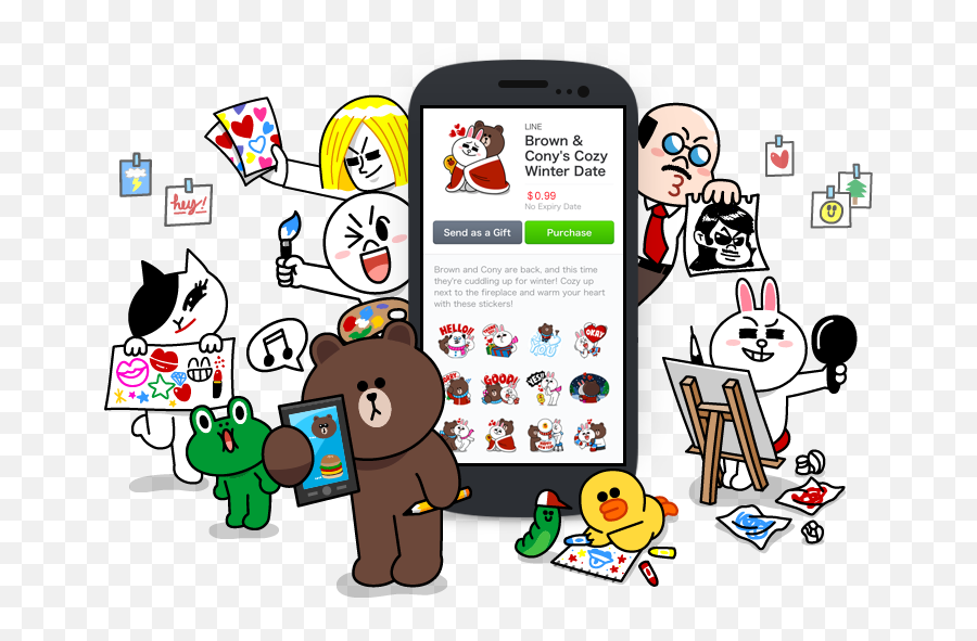 Understanding Line The Chat App Behind 2016u0027s Largest Tech Emoji,Circle With Line Through It Png