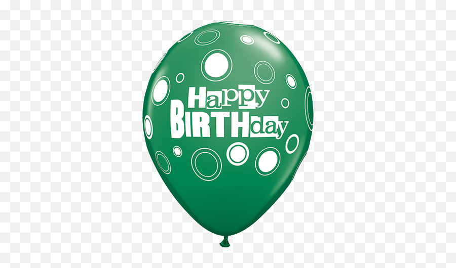 Download Sngl Latex Bd Hpy Bday Green Balloon - 40th Emoji,Birthday Balloon Png
