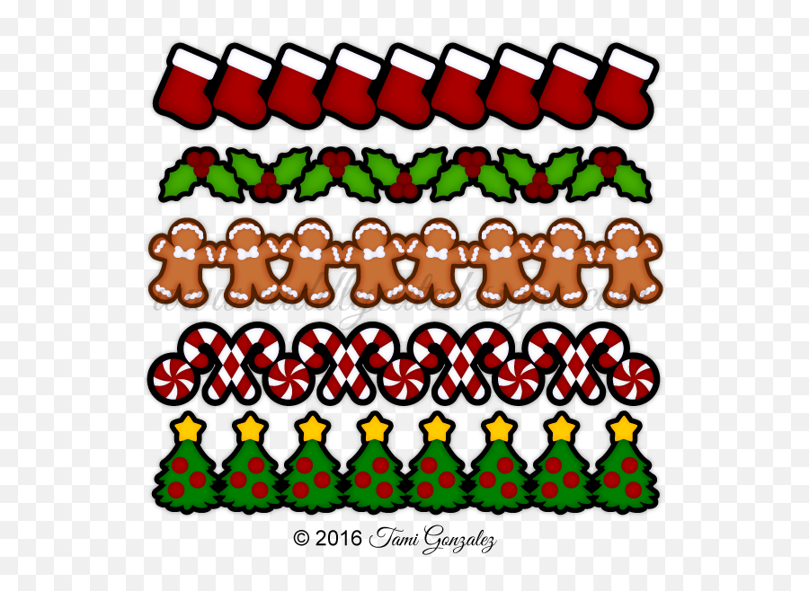 Christmas Borders Emoji,Transparent Christmas Borders