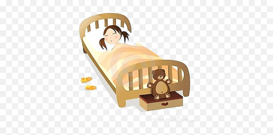 Clipart Bed Little Girl Bed Clipart Bed Little Girl Bed - Twin Size Emoji,Bed Clipart