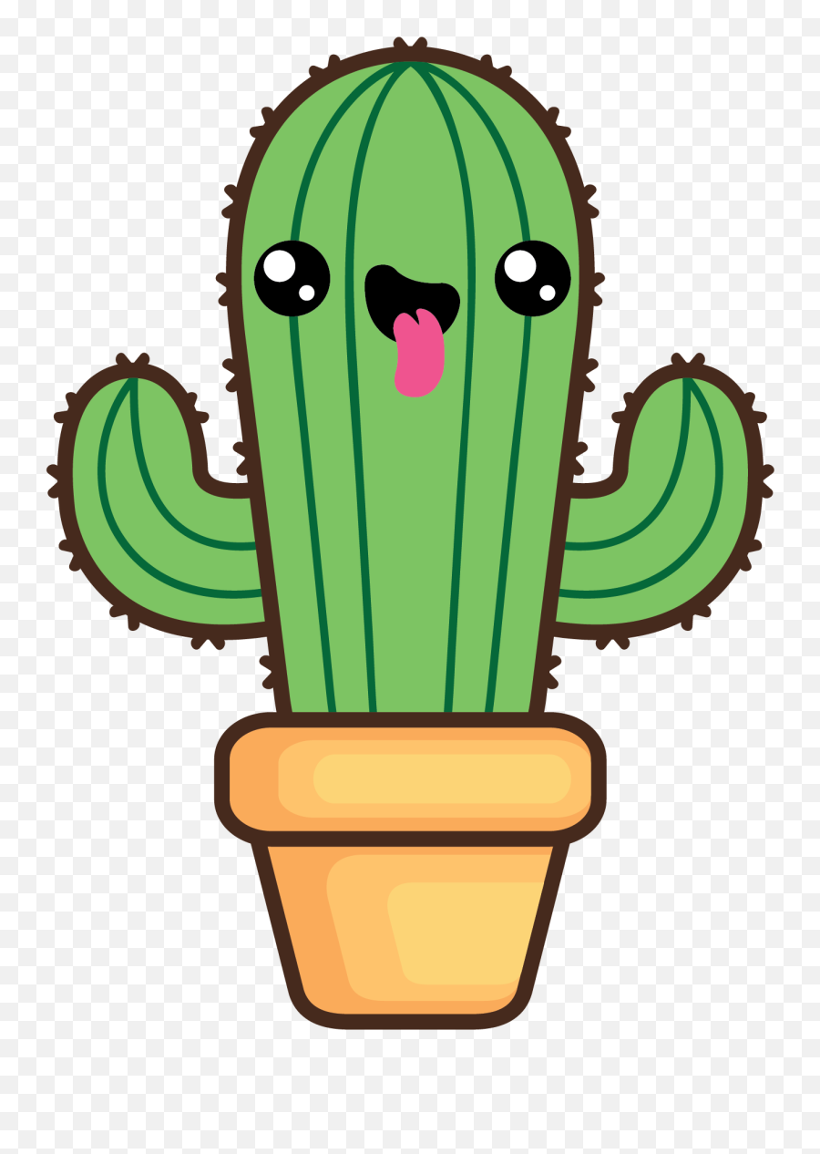 Cactus1 - Cartoon Cactus Clipart Emoji,Cactus Clipart