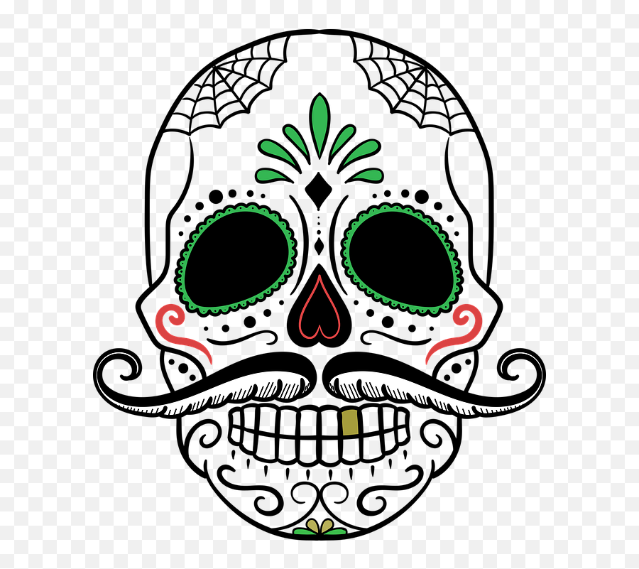 Dead Skull Sugar Skull - Dia De Los Muertos Skull Boy Emoji,Sugar Skull Clipart