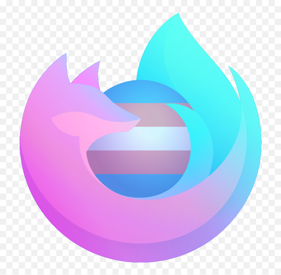 Trans Firefox Logo Still Has A Paw - Color Gradient Emoji,Firefox Logo