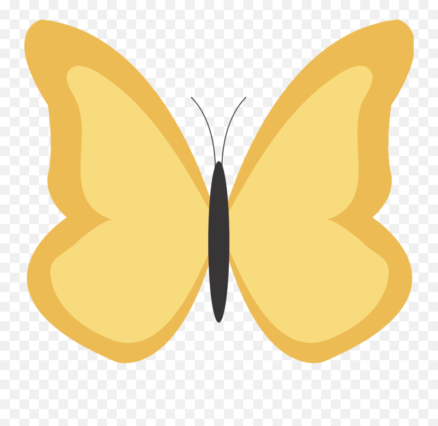 Butterfly Clip Art - Yellow Butterfly Png Clipart Emoji,Butterfly Clipart
