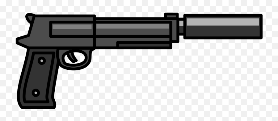 Gun - Silencer Gun Clipart Transparent Cartoon Jingfm Cartoon Gun With Silencer Emoji,Gun Clipart