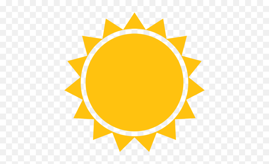Sun Sharp Beams Icon - Cartoon Sunny Weather Symbol Emoji,Sun Icon Transparent