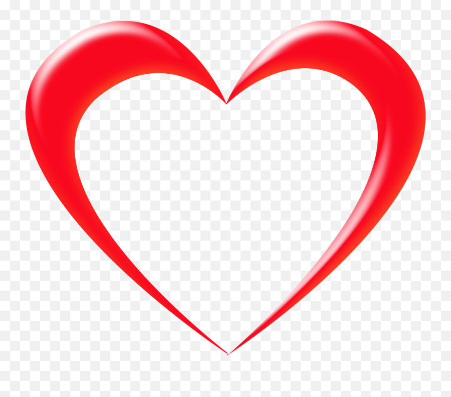 Free Download High Quality Heart Png Outline Image - Outline Heart Shape Png Emoji,Make Png Transparent