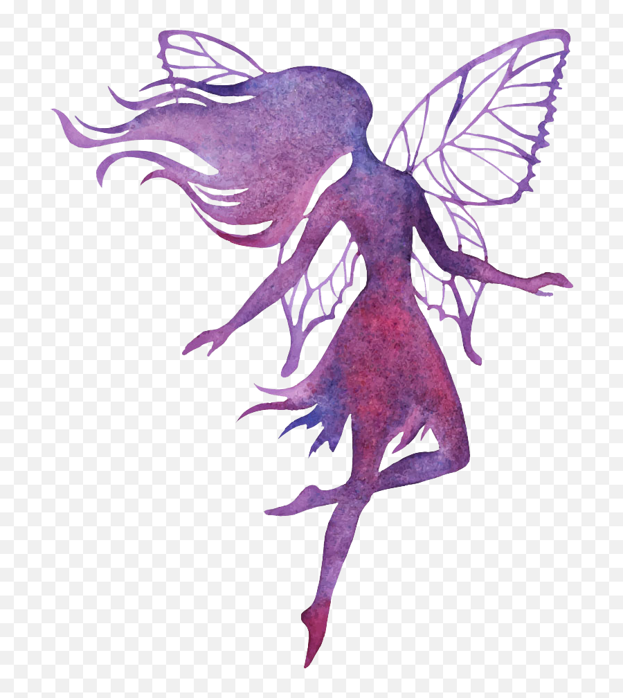 Free Transparent Fairy Png Download - Fairy In Painting Watercolor Emoji,Fairy Wings Clipart