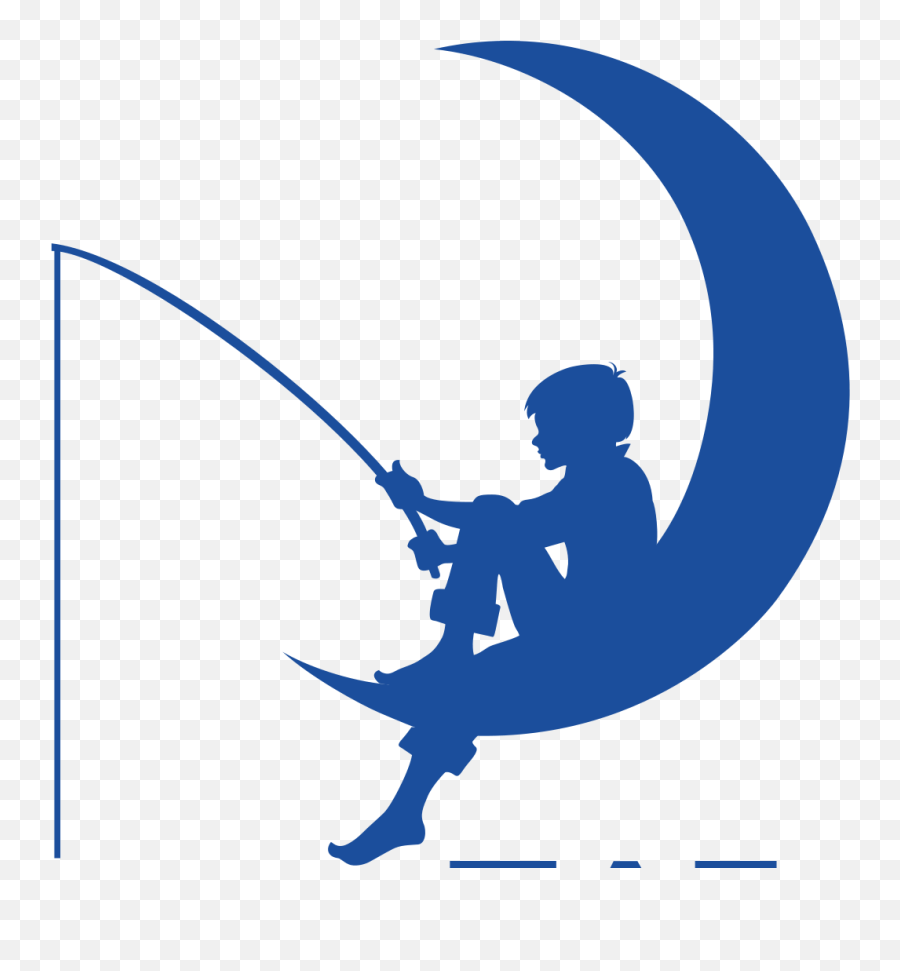 Friday Cake Sale - Boy Fishing On The Moon Emoji,Moon Logo