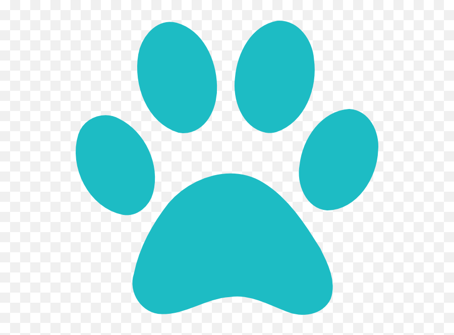 Teal Paw Print Clip Art - Png Download Full Size Clipart Paw Print Printable Clues Emoji,Paw Print Png