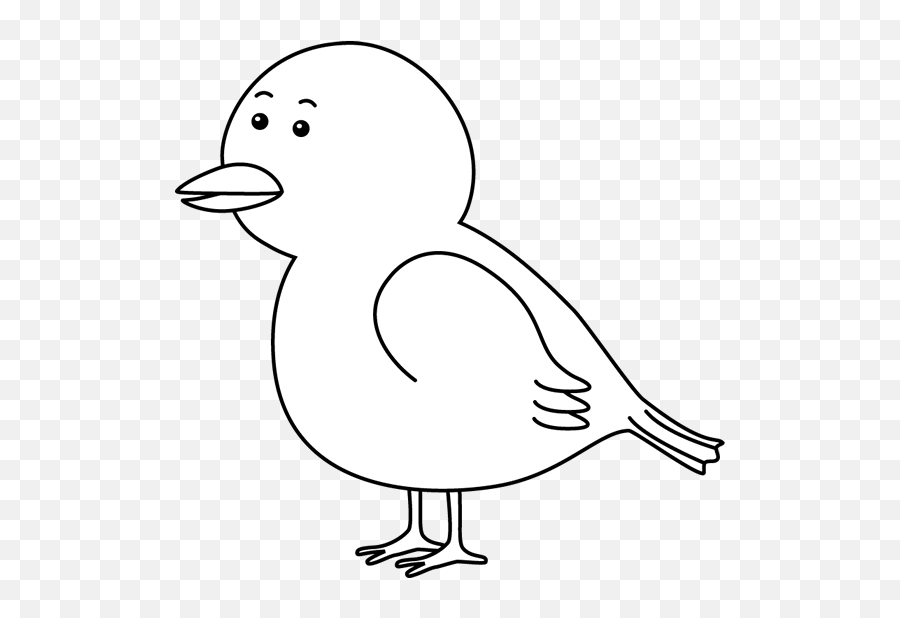 Black And White Bird Clip Art - Black And White Bird Image Bird Clipart Black And White Emoji,Bird Clipart